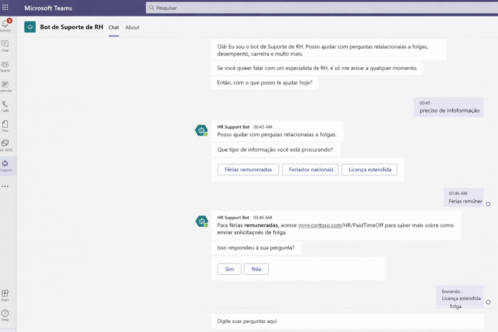 como criar chatbot: passo 3